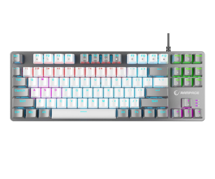 Klawiatura Rampage Snug RGB KRGD Red szaro-biała